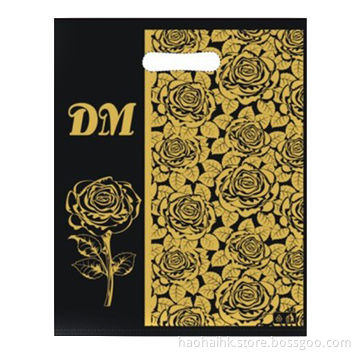 Rose Black Gift Shopping Bag, Suitable for Garment or Gift Packaging